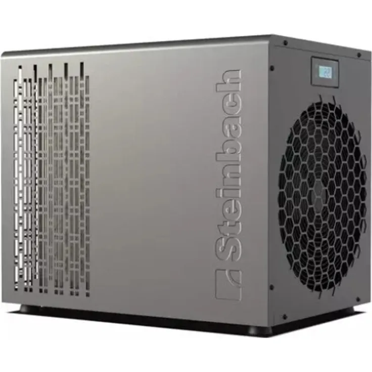 Steinbach Wärmepumpe "Silent Mini" grau für Pools bis 20.000 l, 4 kW Heizleistung - Mit Inverter-Technologie und leisem Betrieb