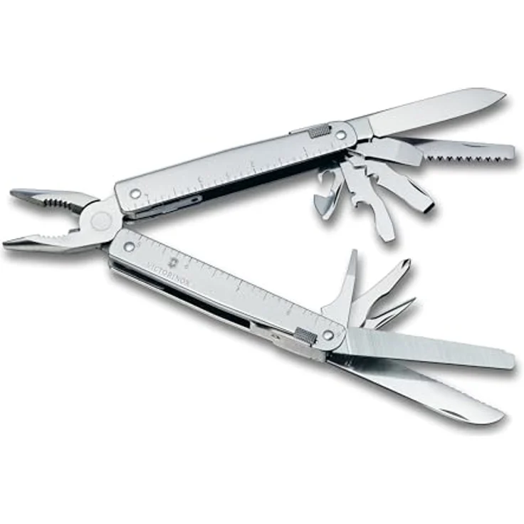 Victorinox Multifunktionswerkzeug Swiss Tool (26 Funktionen, Leder-Etui, Feststellbar) silber – Bild 4