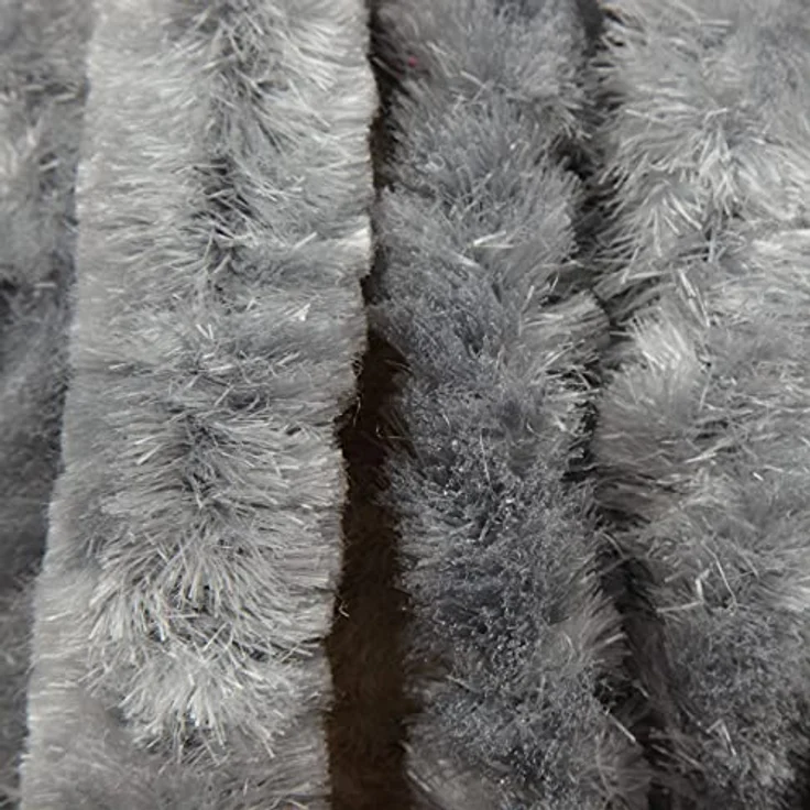 Bestlivings Flauschvorhang in Sondergröße - Dunkelgrau, Türvorhang 160cm x 250cm, wetterfest und UV-stabilisiert – Bild 4