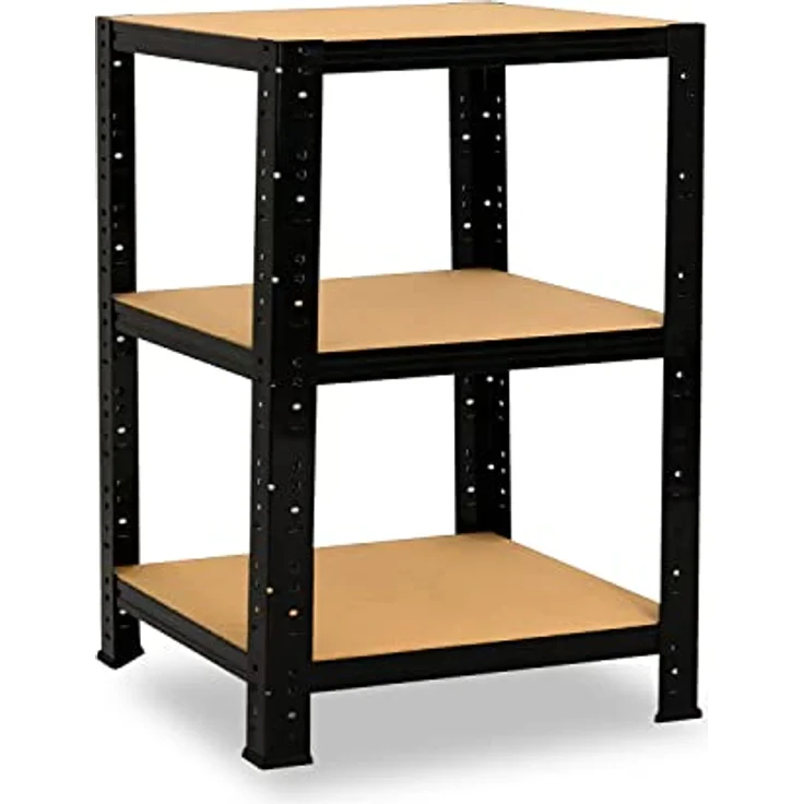 shelfplaza® 90x50x50cm BLACK Schwerlastregal - 3 Böden à 175kg Tragkraft, Metallregal schwarz - flexibel, stabil & einfach aufzubauen – Bild 1