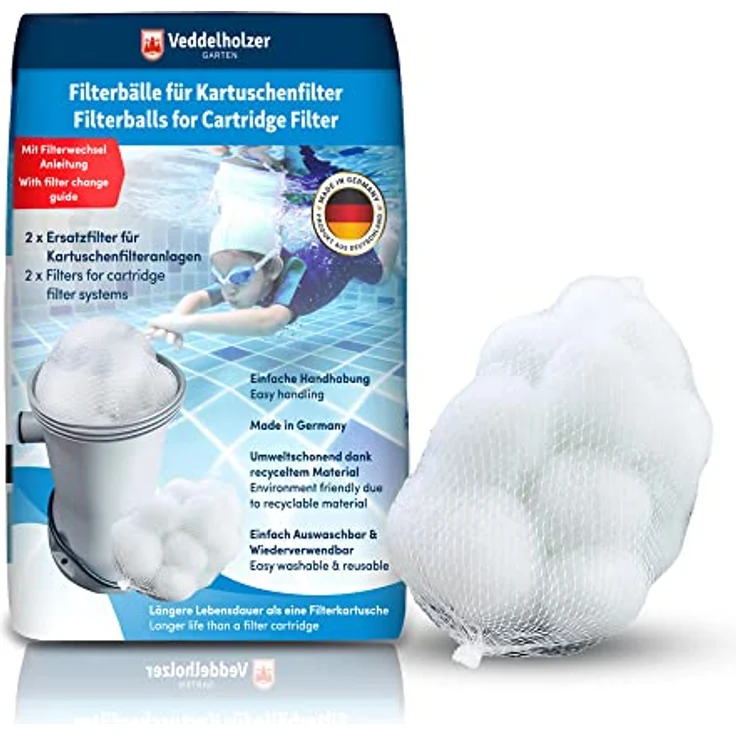 Veddelholzer 2 x Ersatzfilter für Kartuschenfilteranlagen. Als Ersatz für Filterkartuschen Pool, Whirpool Filter, Poolfilter, Spa Filter, Jacuzzi Whirlpool Outdoor, Aufstellpool, Pool Zubehör – Bild 1