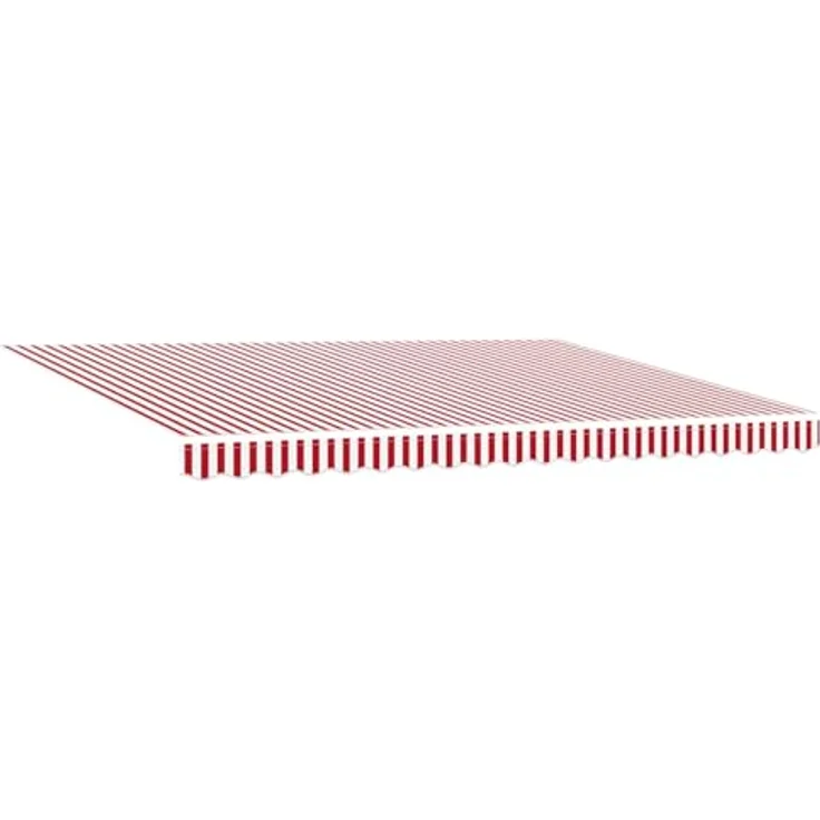 vidaXL Manuell einziehbare Markise, Rot und Weiß, 4 × 3,5 m, wetterbeständige Polyesterstoff, pulverbeschichteter Stahlrahmen, geeignet für Wandmontage – Bild 7