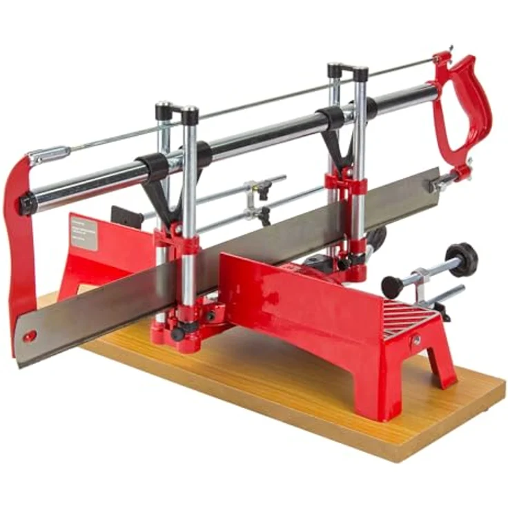 DEMA Handgeführte Tischgehrungssäge GS 550, präzise Kappsäge mit stabiler Aluminiumkonstruktion und hochwertigem Sägeblatt – Bild 2
