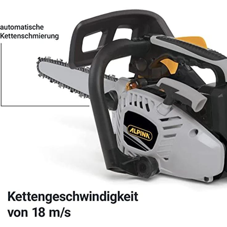 Alpina Benzin-Kettensäge APR 25 C Schneidschiene 25 cm mit Carving-Spitze Benzinmotor 25,4 ccm Für h – Bild 5