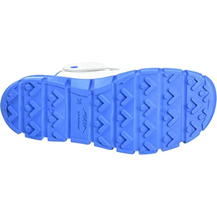 Abeba 7312 Dynamic OB Clog, Arbeitsschuh in Weiß/Blau mit rutschhemmender Sohle, Größe 38 – Bild 4