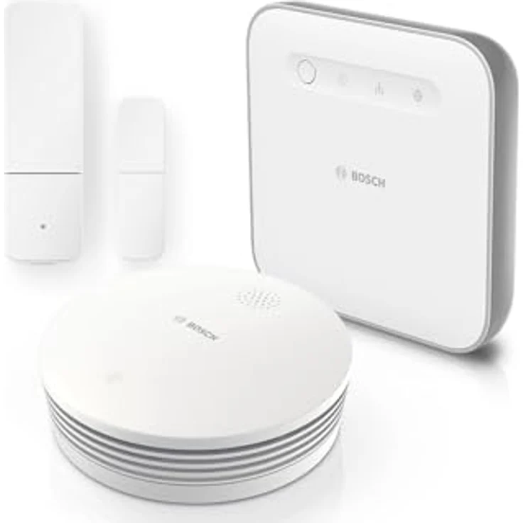 Bosch Smart Home Starter Set Einbruchschutz II, inklusive Rauchmelder II und Tür-/Fensterkontakt II Plus (weiß), App Steuerung, kompatibel mit Apple Homekit – Bild 1