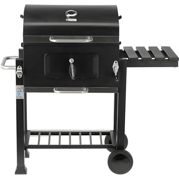 TRIZERATOP Deluxe Holzkohlegrill 54x37 cm, mobiler Grill mit Gusseisenrost und integrierter Temperaturregelung – Bild 4