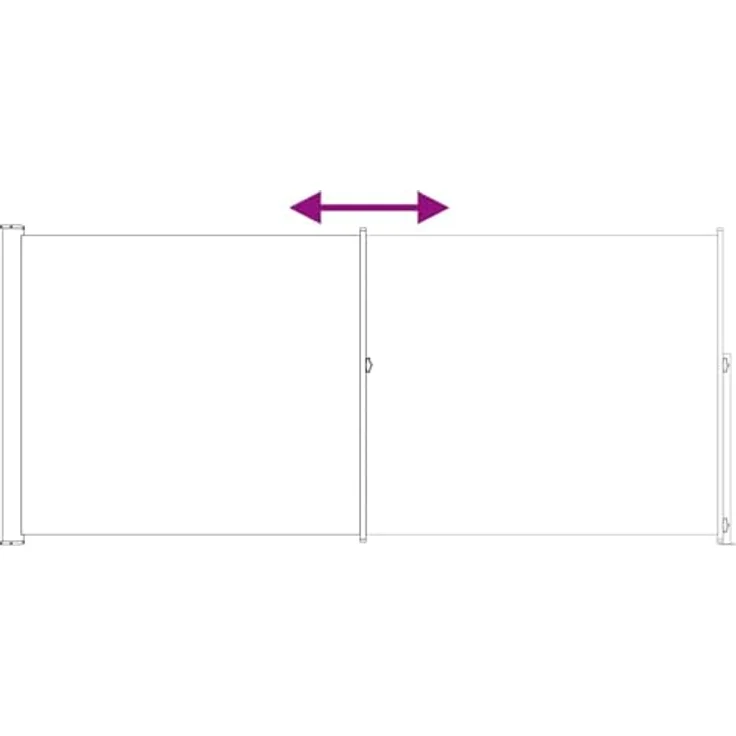vidaXL Seitenmarkise einziehbar 600 x 200 cm, verstellbar, UV-beständiger Polyester Stoff für Terrasse und Garten – Bild 4
