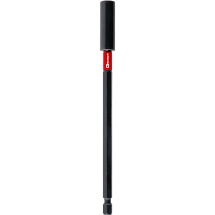 Einhell Impact-Magnetbithalter 1/4" E 6.3, lang, 150 mm, Chrom Vanadium, mit Torsionszone und Dauermagnet, roter Farbring