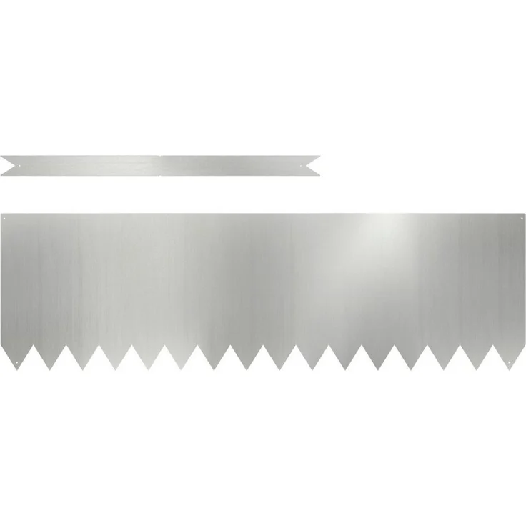 vidaXL Beetumrandung Verzinkter Stahl 100 x 0.5 x 30 cm Langlebig Gartenrand, Silber, Metallstahl, Matt Finish, UV- und Wasserbeständig – Bild 1