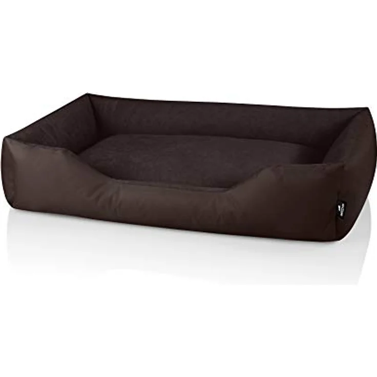 BedDog Hundebett ZARA, Hundekissen mit abziehbaren waschbaren Bezug, Hundekorb, Hundesofa, für große Hunde, XXL, Cordura und Microfaser-Velours, grau – Bild 2