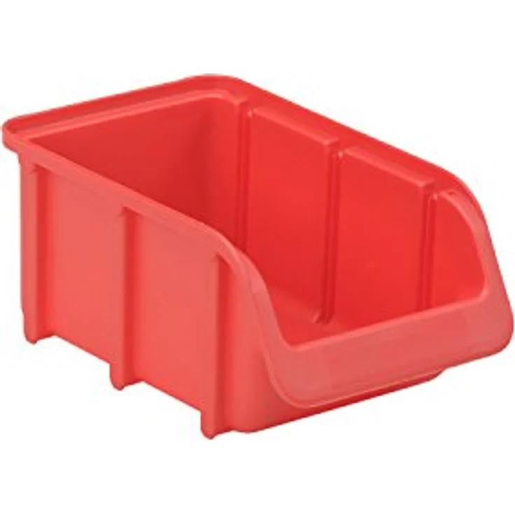 Hünersdorff 672100 Sichtbox Größe 2, bruch- und formstabil, lebensmittelgeeignet, rot – Bild 1