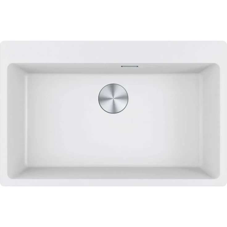 FRANKE Einbauspüle Maris MRG 610-73 A Glacier Edelstahl ab 80cm, Granitspüle mit Sanitized®-Ausstattung und Druckknopfventil.