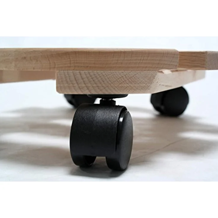 Pflanzenroller Holz MASSIV rund 30 cm bis 120 KG – Bild 4