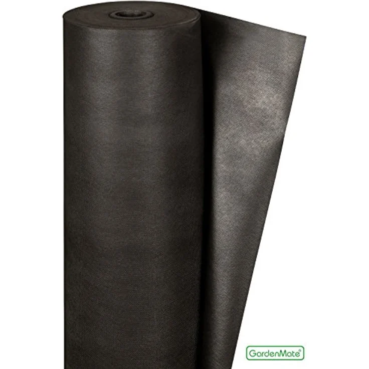 GardenMate Vlies-Unkrautvlies 1 m x 50 m, UV-stabilisierte schwarze 150 g/m² Landschafts-Bodendecker-Membran – Bild 4