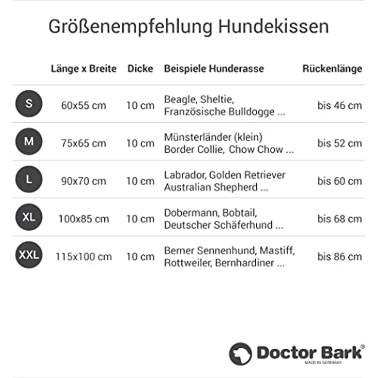 Doctor Bark Hundekissen - orthopädisches Hundebett, 95°C waschbar, hygienisch, robust & bequem (L - 90x70 cm, Goldbraun) – Bild 4