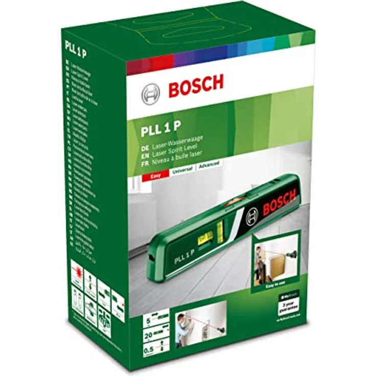 Bosch Laser-Wasserwaage PLL 1 P (Arbeitsbereich Linienlaser 5 m, Arbeitsbereich Punktlaser 20 m, im Karton) – Bild 8