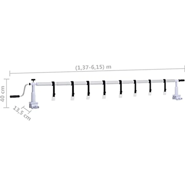 vidaXL Aufrollvorrichtung für Poolplane Kunstoffbasis 1,37 - 6,15 m ME32145812 – Bild 3