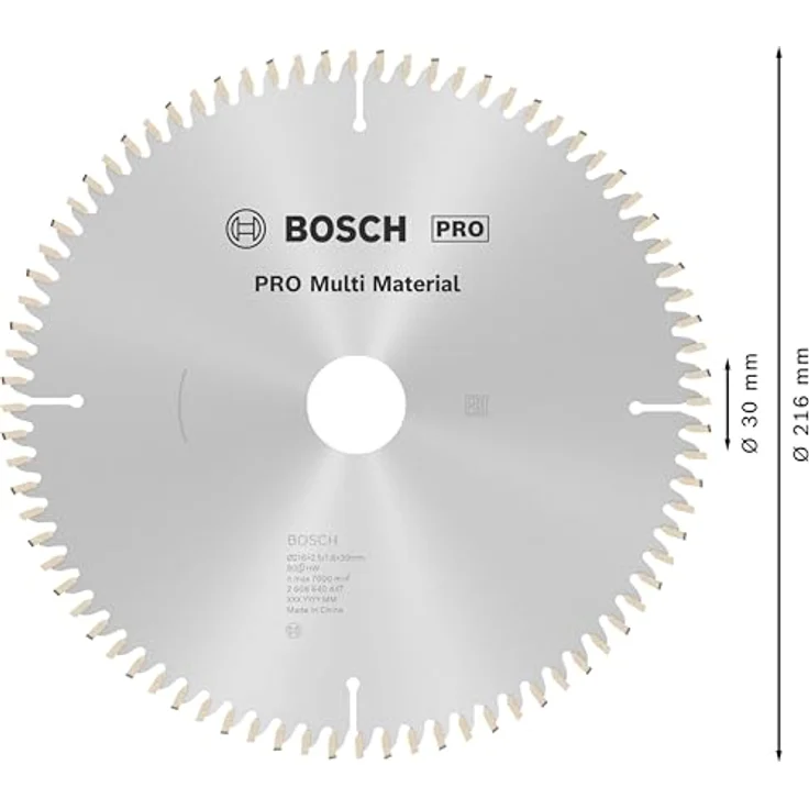 Bosch Professional Kreissägeblatt Multi Material (216 x 30 x 2,5 mm, 80 Zähne, Zubehör Kreissäge) – Bild 3