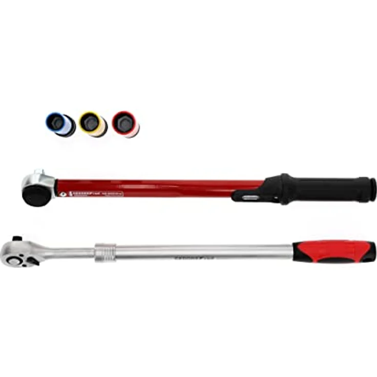 GEDORE red Reifenwechsel-Set inkl. Drehmomentschlüssel 40-200, Teleskopknarre und Kraftnuss-Satz mit Schonhülsen – Bild 5