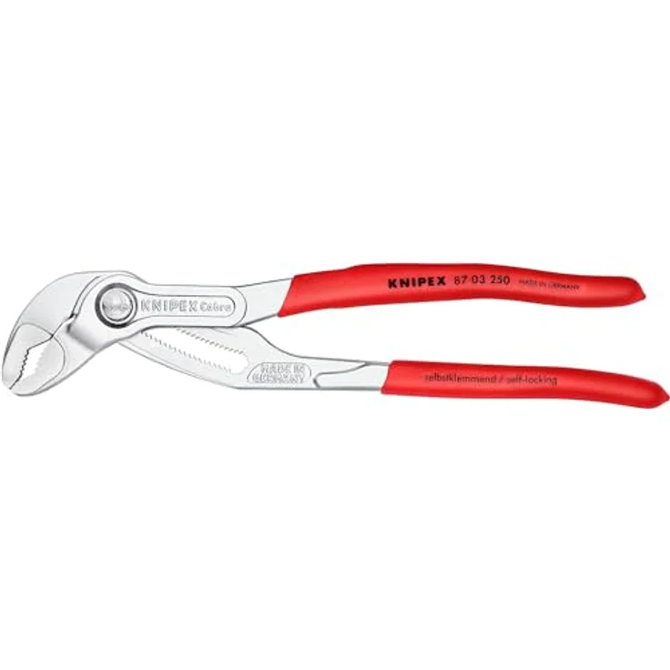 KNIPEX 87 03 250 Cobra Hightech-Wasserpumpenzange verchromt mit rutschhemmendem Kunststoff überzogen 250 mm – Bild 3