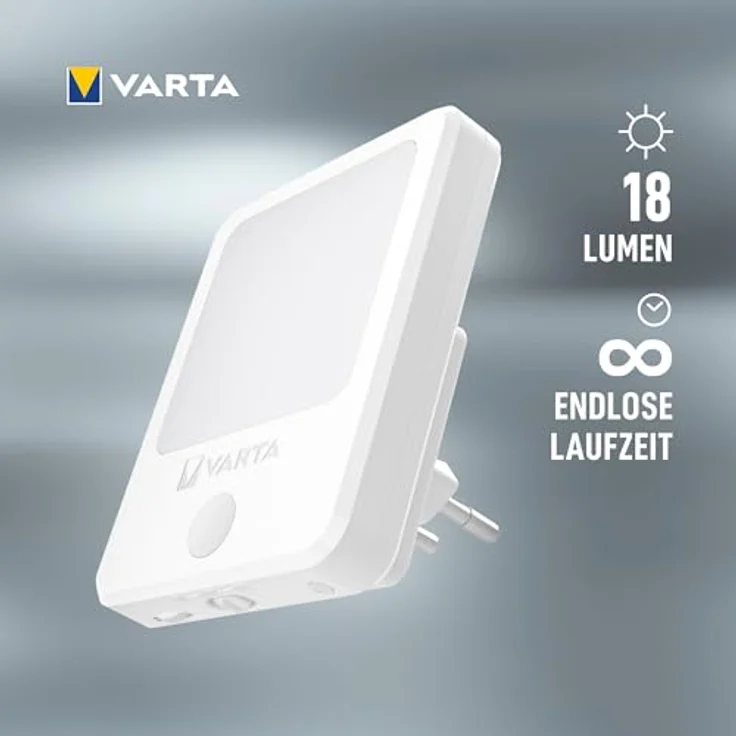 Varta Nachtlicht Steckdose mit Bewegungssensor LED, Motion Sensor Plug Light, stufenlose Dimmfunktion, automatische Abschaltung nach 90 Sek, warmweiß – Bild 5