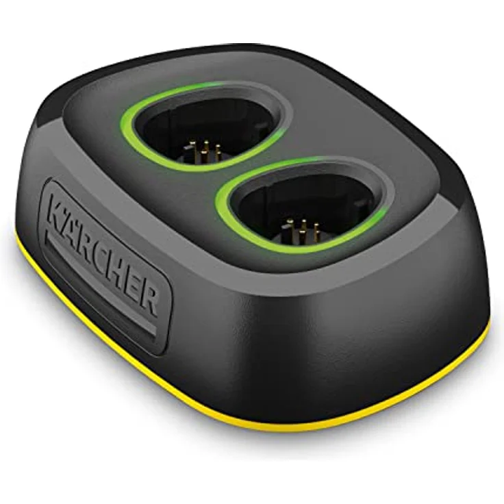 Kärcher Fast Charger Duo Battery Power 4 V, Schnellladegerät für 2 Akkus, max. Ladestrom 2 x 2,5 A, LED-Anzeige, Ladezeit 50 min bis 80%, 70 min bis 100% – Bild 1