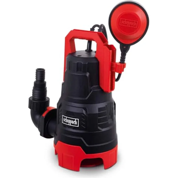 Scheppach DWP400 Schmutzwassertauchpumpe, 400W, 9000 L/h Fördermenge, 6m Förderhöhe, 7m Tauchtiefe, 30mm Partikelgröße – Bild 1