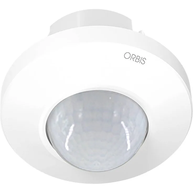 ORBIS Zeitschalttechnik OB137850, Unterputz PIR-Bewegungsmelder 360°, Weiß, IP20, KNX-kompatibel für energieeffizientes Gebäudemanagement