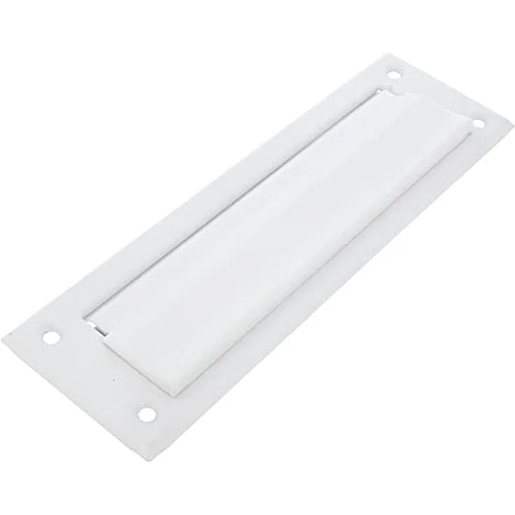 Amig - Briefschlitz für Briefkasten | Für Innen- und Außenwände oder -Türen | Briefeinwurf aus Edelstahl | Größe 254x73 cm | Schlitzmaße: 198x48 mm | Weiß Farbe