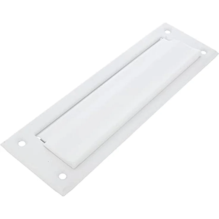 Amig - Briefschlitz für Briefkasten | Für Innen- und Außenwände oder -Türen | Briefeinwurf aus Edelstahl | Größe 254x73 cm | Schlitzmaße: 198x48 mm | Weiß Farbe – Bild 1