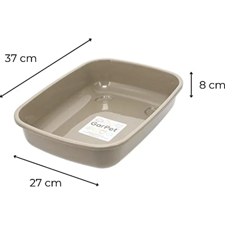 GarPet Katzenklo in 5 Größen Katzentoilette ohne Deckel Katzen WC Schalentoilette Klo grau eckig XL XXL hygenisch – Bild 2