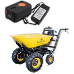 BAMATO Elektrische Schubkarre MTR-300W, 300 kg Traglast, 400W Motor, max. 6,0 km/h, Muldenvolumen 100 Liter, stufenlose Geschwindigkeit