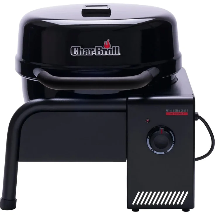 Char-Broil Patio Bistro Cube E, Mobiler Elektrogrill mit TRU-Infrared Technology, 1.500 W, Schwarz
