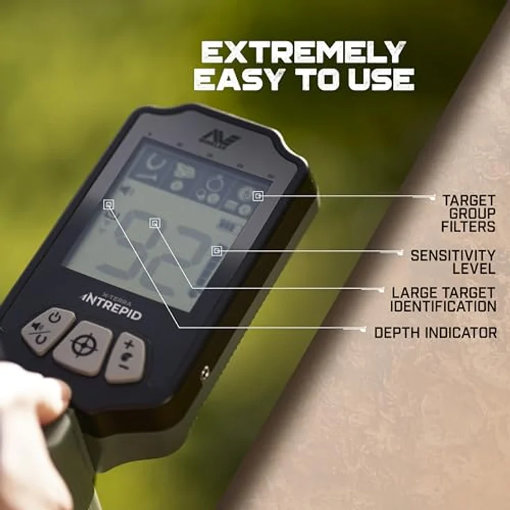 Minelab X-Terra Intrepid, Metalldetektor mit 10-Zoll wasserdichter Spule, Pinpoint-Modus und LCD-Display – Bild 3