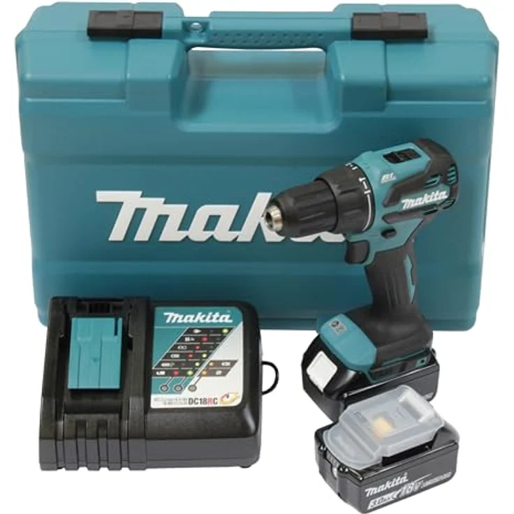 Makita DHP490RFX3, Akku-Schlagbohrschrauber mit bürstenlosem Motor, 20 Drehmomentstufen, Holzbohrleistung bis 38 mm, Stahlbohrleistung bis 13 mm, nur 1,4 kg – Bild 2