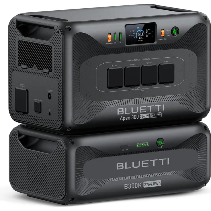BLUETTI Apex 300 & B300K, Modulare Solargenerator-Anlage mit 5529,6Wh LFP Batterie, 4x AC Ausgängen, Ideal für Zuhause und Wohnmobile