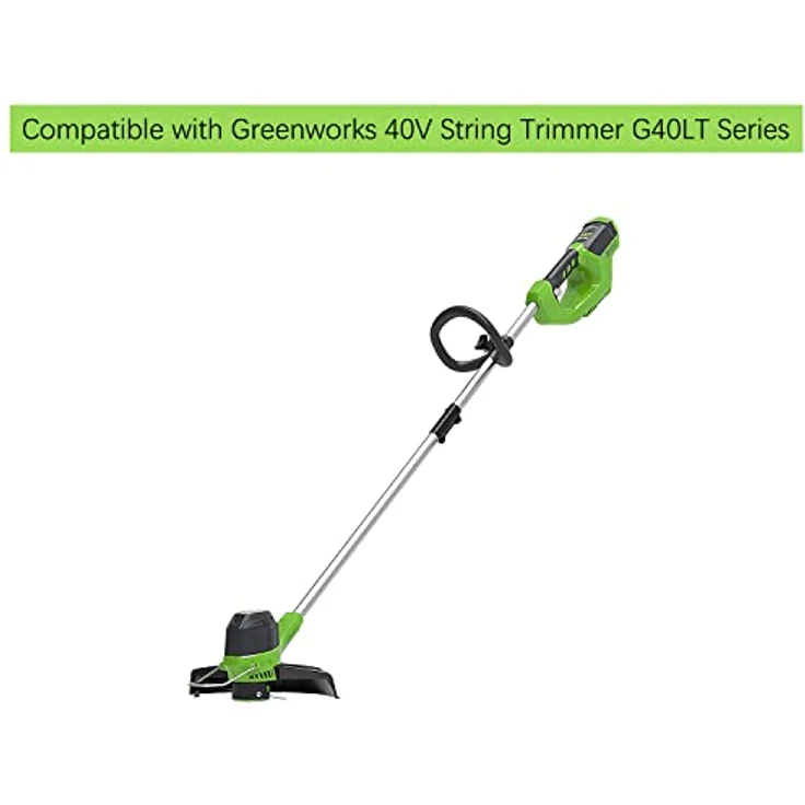 Greenworks Doppel-Fadenspule mit Schutzabdeckung, 2mm Fadendurchmesser 6m Schnur für Greenworks 40V Rasentrimmer G40LT G40LTK2 G40LTK2x Serie – Bild 2