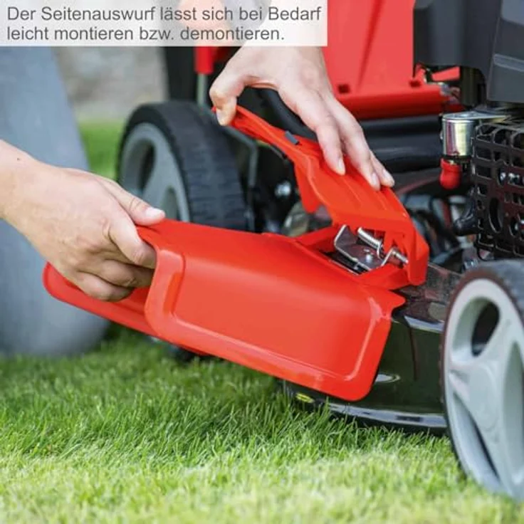 Scheppach Benzin-Rasenmäher MS225-53E VS, Hybrid-Start mit 4-Taktmotor, 53 cm Schnittbreite, 65 L Auffangkorb, inkl. 2Ah Akku und 2,4A Ladegerät – Bild 6