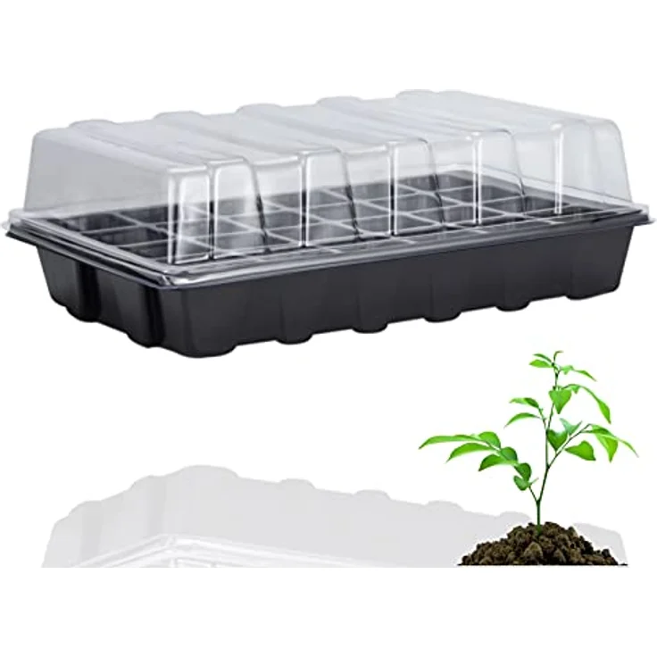 Gartiva® Anzuchtgewächshaus 27 x 19 cm Set - Mini Zimmergewächshaus mit Anzuchtkasten & Anzuchtschale für Pflanzen zur Anzucht – Bild 1