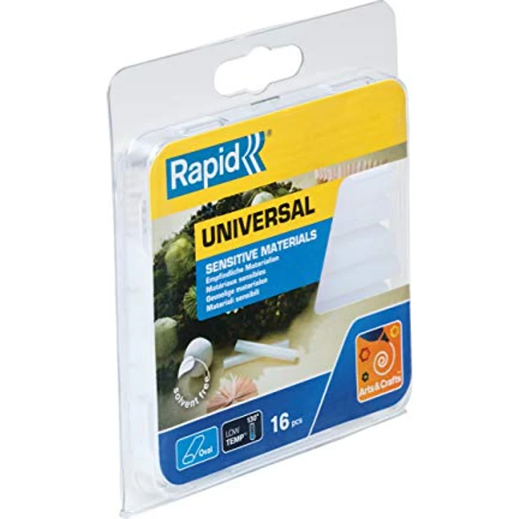 Rapid Niedertemperatur Klebesticks Transparent Universal, 16 Ovale Klebesticks 94mm Länge, zum Basteln und Dekorieren, für Niedertemperatur Klebepistole – Bild 4