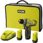 Ryobi Akku-Bohrschrauber R12DD-220S, 12Volt, leicht und kompakt, 21-stufiges Drehmoment, Schnellspannbohrfutter - Preisvergleich