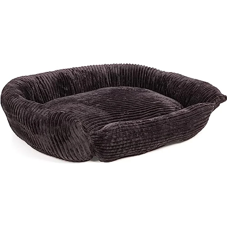 Wallace & Jones | Hundebett Cordo - Breitcord-Obermaterial samtweich - schwarz | M | ca. 80 x 70 x 27 cm – Bild 3