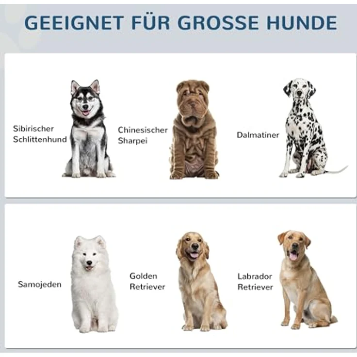 PawHut Hundenapf, Hunde Futterstation mit Stauraum, Wassernapf, Napfständer mit 2 L Edelstahlschüsseln, Hundenapfständer, Fressnapf für Große Hunde, Weiß – Bild 3