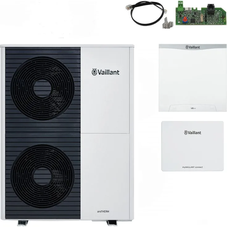 Vaillant aroTHERM plus Wärmepumpen-Paket 4.3406 VWL 125/6 A S2, Hybrid-Wärmepumpe mit 8,5 kW Leistung bei A7/W35