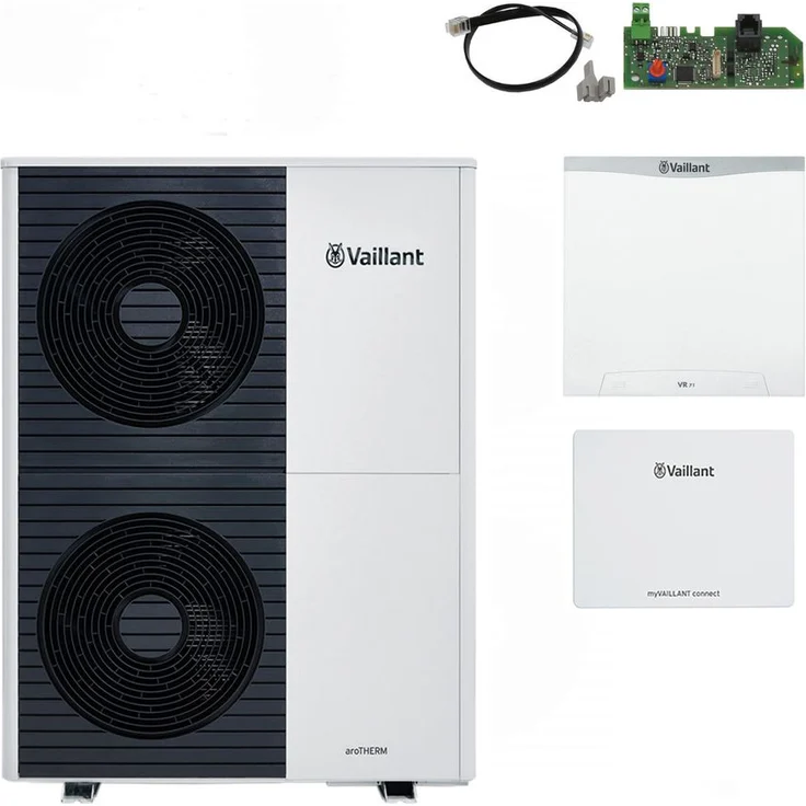 Vaillant aroTHERM plus Wärmepumpen-Paket 4.3406 VWL 125/6 A S2, Hybrid-Wärmepumpe mit 8,5 kW Leistung bei A7/W35