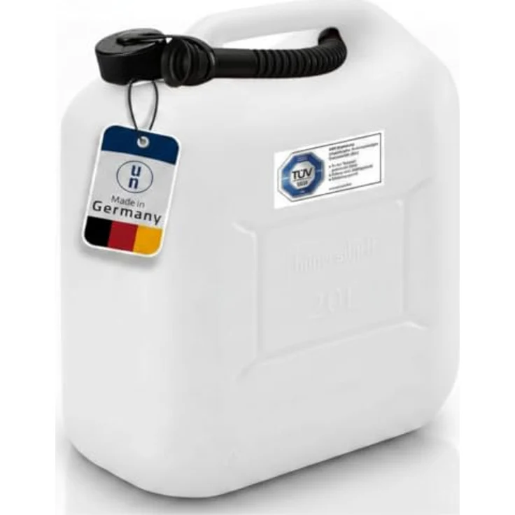hünersdorff Kraftstoff-Kanister STANDARD 20l, UN-zugelassen für Benzin und Diesel, TÜV-geprüfte Produktion, natur – Bild 1