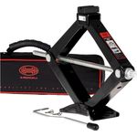 HEYNER Wagenheber Scherenwagenheber UltraLift L PRO, 2t für SUV/PKW mit Kurbel + Gummiauflage - inkl. Tasche