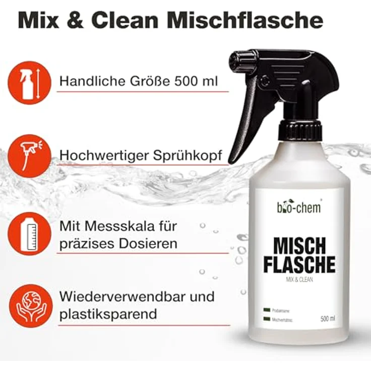 bio-chem Rauchharz-Entferner, 1000 ml Konzentrat für Grill und Backofen, inkl. Mischflasche und Reinigungsschwamm, extrem kraftvolle Formel für Edelstahl und Gusseisen – Bild 4