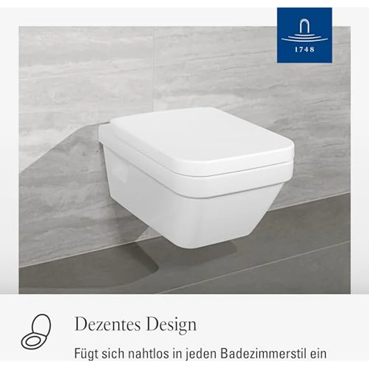 Villeroy & Boch WC-Sitz Architectura, Duroplast mit antibakterieller Oberfläche, Alpinweiß – Bild 2